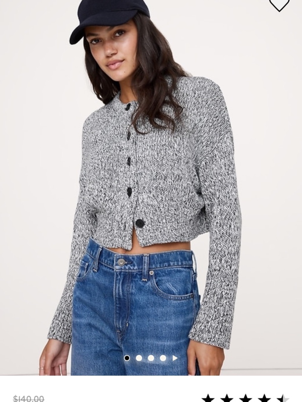 Banana Republic Cotton Cropped Cardigan - Picture 2 of 6